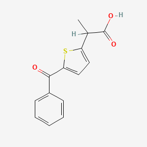 molecular formula C14H12O3S B1682900 替阿普罗芬酸 CAS No. 33005-95-7