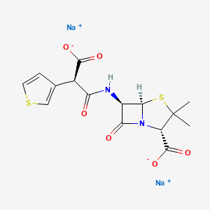 molecular formula C15H14N2Na2O6S2 B1682901 替卡西林二钠 CAS No. 4697-14-7