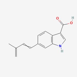 B1682920 6-(3-Methylbuta-1,3-dien-1-yl)-1H-indole-3-carboxylic acid CAS No. 403646-00-4