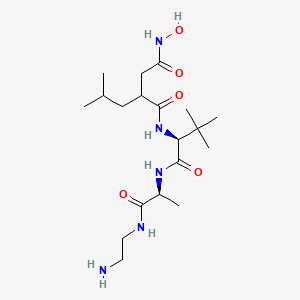 molecular formula C19H37N5O5 B1682929 N-(R)-[2-(羟氨基羰基)甲基]-4-甲基戊酰基-L-叔丁氨基-L-丙氨酸，2-氨基乙酰胺 CAS No. 187034-31-7