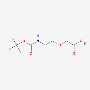 molecular formula C9H17NO5 B1682941 2-(2-((叔丁氧羰基)氨基)乙氧基)乙酸 CAS No. 142929-49-5
