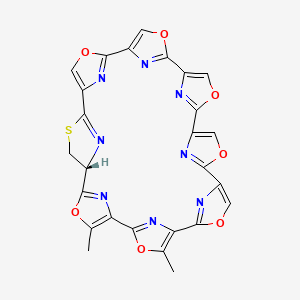 molecular formula C26H14N8O7S B1682999 Telomestatin CAS No. 265114-54-3