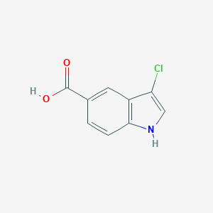 molecular formula C9H6ClNO2 B168303 3-氯-1H-吲哚-5-羧酸 CAS No. 1224699-05-1