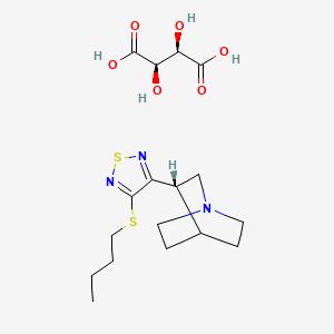 B1683042 Vedaclidine tartrate CAS No. 141575-51-1