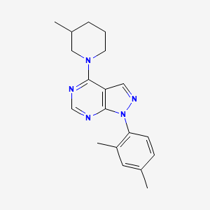 B1683068 1-(2,4-dimethylphenyl)-4-(3-methylpiperidin-1-yl)-1H-pyrazolo[3,4-d]pyrimidine CAS No. 393845-24-4