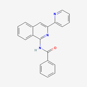 molecular formula C21H15N3O B1683072 N-(3-pyridin-2-ylisoquinolin-1-yl)benzamide CAS No. 112575-48-1