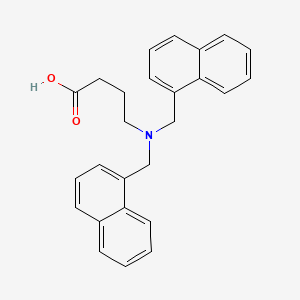 B1683075 4-[Bis(naphthalen-1-ylmethyl)amino]butanoic acid CAS No. 129041-16-3