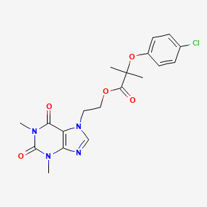 molecular formula C19H21ClN4O5 B1683127 依托菲林氯贝丁酯 CAS No. 54504-70-0