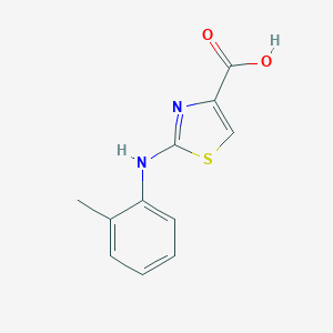 molecular formula C11H10N2O2S B168314 2-o-Tolylamino-thiazole-4-carboxylic acid CAS No. 165682-76-8