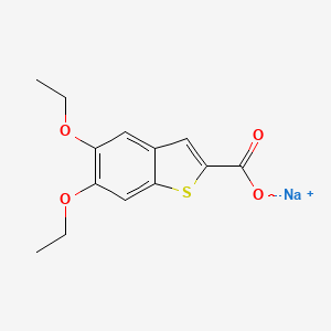 molecular formula C13H13NaO4S B1683149 Tibenelast sodium CAS No. 105102-18-9