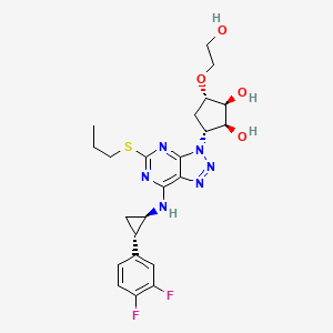molecular formula C23H28F2N6O4S B1683153 Ticagrelor CAS No. 274693-27-5