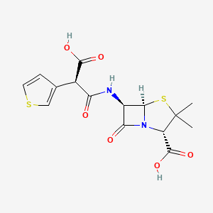 molecular formula C15H16N2O6S2 B1683155 Ticarcillin CAS No. 34787-01-4