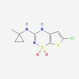 molecular formula C9H10ClN3O2S2 B1683159 替芬那唑 CAS No. 279215-43-9