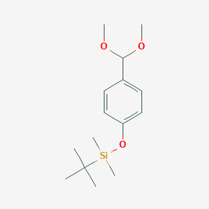 molecular formula C15H26O3Si B168316 tert-Butyl[4-(dimethoxymethyl)phenoxy]dimethylsilane CAS No. 118736-04-2