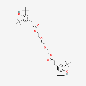 molecular formula C40H62O8 B1683190 三乙二醇双[3-(3',5'-二叔丁基-4'-羟基苯基)]丙酸酯 CAS No. 36443-68-2