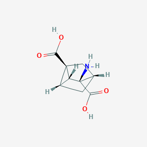 molecular formula C9H11NO4 B1683283 (1R,2R,3R,4S,6S)-3-aminotricyclo[2.2.1.0^{2,6}]heptane-1,3-dicarboxylic acid CAS No. 482373-29-5