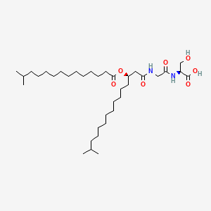 molecular formula C36H68N2O7 B1683287 L-Serine, N-(N-(14-methyl-3-((13-methyl-1-oxotetradecyl)oxy)-1-oxopentadecyl)glycyl)-, (R)- CAS No. 96095-05-5