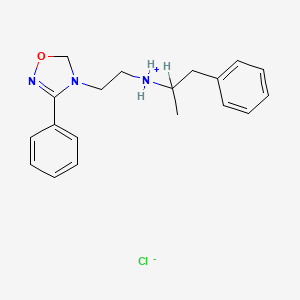 molecular formula C19H24ClN3O B1683288 4-(2-(alpha-Methylphenethylamino)ethyl)-3-phenyl-1,2,4-oxadiazole monohydrochloride CAS No. 49561-54-8