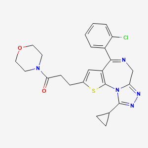 Morpholine, 4-(3-(4-(2-chlorophenyl)-9-cyclopropyl-6H-thieno(3,2-f)(1,2,4)triazolo(4,3-a)(1,4)diazepin-2-yl)-1-oxopropyl)-