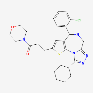 3-(4-(2-Chlorophenyl)-9-cyclohexyl-6H-thieno(3,2-f)(1,2,4)triazolo(4,3-a)(1,4)diazepine-2-yl)-1-(4-morpholinyl)-1-propanone