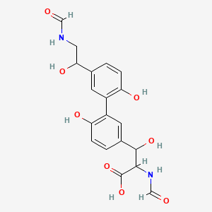 molecular formula C19H20N2O8 B1683301 2-Formamido-3-[3-[5-(2-formamido-1-hydroxyethyl)-2-hydroxyphenyl]-4-hydroxyphenyl]-3-hydroxypropanoic acid CAS No. 128429-19-6
