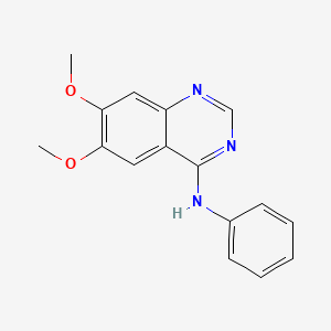 molecular formula C16H15N3O2 B1683307 6,7-二甲氧基-N-苯基喹唑啉-4-胺 CAS No. 21561-09-1
