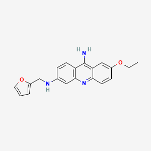 molecular formula C20H19N3O2 B1683317 7-ethoxy-3-N-(furan-2-ylmethyl)acridine-3,9-diamine CAS No. 332922-63-1