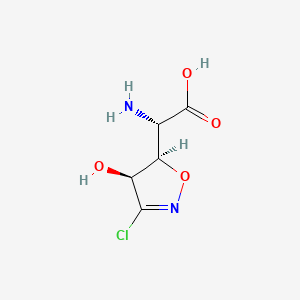 molecular formula C5H7ClN2O4 B1683346 (2S)-2-amino-2-[(4S,5R)-3-chloro-4-hydroxy-4,5-dihydro-1,2-oxazol-5-yl]acetic acid CAS No. 54549-02-9