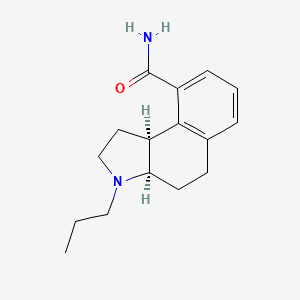 molecular formula C16H22N2O B1683350 (3aR,9bS)-3-propyl-1,2,3a,4,5,9b-hexahydrobenzo[e]indole-9-carboxamide CAS No. 147145-16-2
