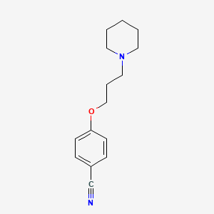molecular formula C15H20N2O B1683356 4-(3-Piperidin-1-ylpropoxy)benzonitrile CAS No. 146440-20-2