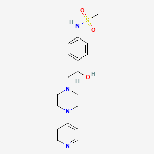molecular formula C18H24N4O3S B1683384 Methanesulfonamide, N-[4-[1-hydroxy-2-[4-(4-pyridinyl)-1-piperazinyl]ethyl]phenyl]- CAS No. 113049-11-9