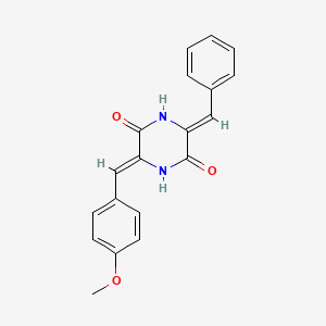molecular formula C19H16N2O3 B1683409 3-Benzylidene-6-(4'-methoxybenzylidene)piperazine-2,5-dione CAS No. 74720-35-7