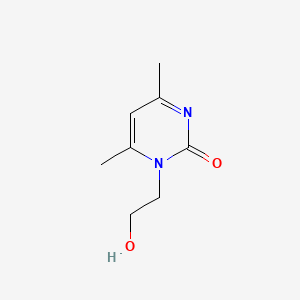 molecular formula C8H12N2O2 B1683435 2(1H)-Pyrimidinone, 1-(2-hydroxyethyl)-4,6-dimethyl- CAS No. 14716-32-6