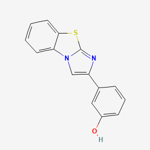 molecular formula C15H10N2OS B1683447 3-Imidazo(2,1-b)benzothiazol-2-ylphenol CAS No. 79889-39-7