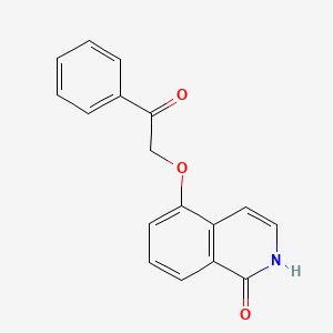molecular formula C17H13NO3 B1683455 5-(2-Oxo-2-phenylethoxy)isoquinolin-1(2H)-one CAS No. 1048371-03-4