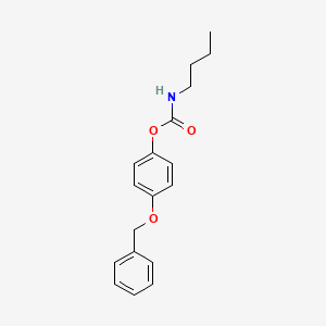 molecular formula C18H21NO3 B1683456 4-Benzyloxyphenyl-n-butylcarbamate CAS No. 195140-79-5