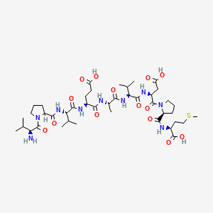 molecular formula C42H69N9O14S B1683462 Valyl-prolyl-valyl-glutamyl-alanyl-valyl-aspartyl-prolyl-methionine CAS No. 99291-20-0