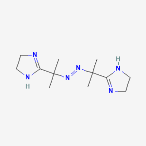 molecular formula C12H22N6 B1683463 1,2-双(2-(4,5-二氢-1H-咪唑-2-基)丙-2-基)重氮 CAS No. 20858-12-2