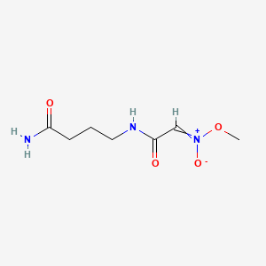 B1683511 Butanamide, 4-(((methyl-aci-nitro)acetyl)amino)- CAS No. 102692-05-7