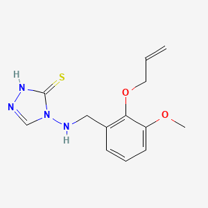 molecular formula C13H16N4O2S B1683532 4-{[(3-Methoxy-2-prop-2-enyloxyphenyl)methyl]amino}-1,2,4-triazole-3-thiol CAS No. 708991-09-7