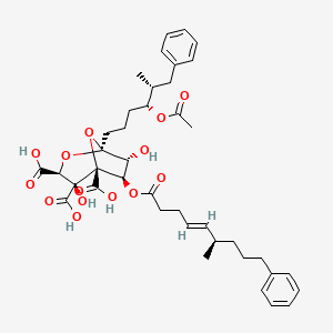 molecular formula C40H50O14 B1683546 zaragozic acid C CAS No. 146389-62-0