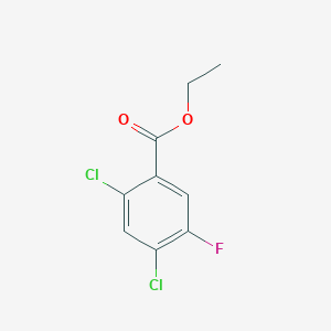 molecular formula C9H7Cl2FO2 B168358 2,4-二氯-5-氟苯甲酸乙酯 CAS No. 103318-75-8