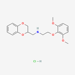 B1683586 N-(2,3-dihydro-1,4-benzodioxin-2-ylmethyl)-2-(2,6-dimethoxyphenoxy)ethanamine hydrochloride CAS No. 2170-58-3