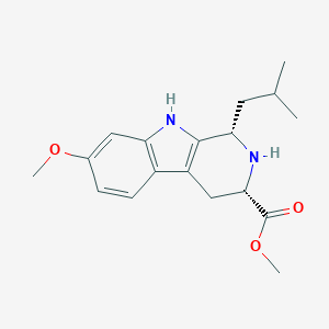 molecular formula C18H24N2O3 B168359 (1S,3S)-1-异丁基-7-甲氧基-2,3,4,9-四氢-1H-吡啶并[3,4-B]吲哚-3-甲酸甲酯 CAS No. 107447-05-2