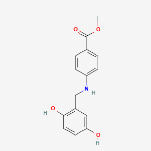 Benzoic acid, 4-[[(2,5-dihydroxyphenyl)methyl]amino]-, methyl ester