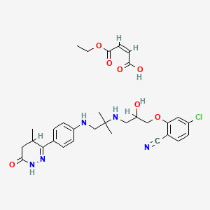 molecular formula C31H38ClN5O7 B1683699 Beradilol monoethyl maleate CAS No. 114856-47-2