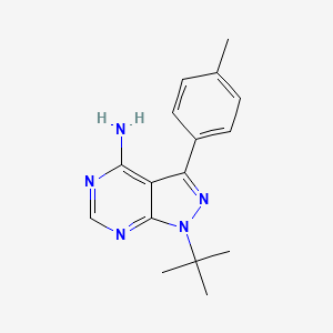 B1683778 1-(tert-Butyl)-3-(p-tolyl)-1H-pyrazolo[3,4-d]pyrimidin-4-amine CAS No. 172889-26-8