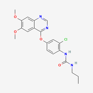 molecular formula C20H21ClN4O4 B1683800 VEGF 受体酪氨酸激酶抑制剂 III CAS No. 286370-15-8