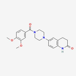 molecular formula C22H25N3O4 B1683823 Vesnarinone CAS No. 81840-15-5