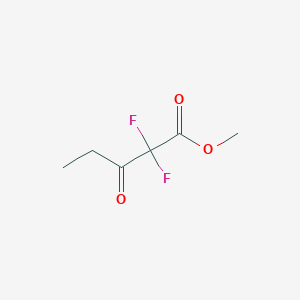 molecular formula C6H8F2O3 B168396 2,2-二氟-3-氧戊酸甲酯 CAS No. 196202-01-4